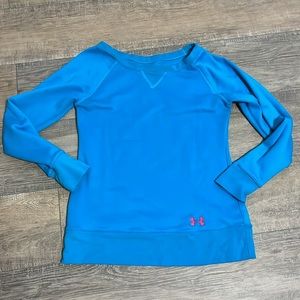 Under Armour Aqua Blue Ladies Medium Sweatshirt in Great used Condition